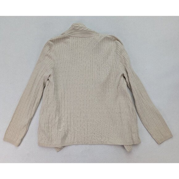 Kim Rogers Women's Cardigan Sweater Size PXL Beige Open Front - Picture 13 of 13